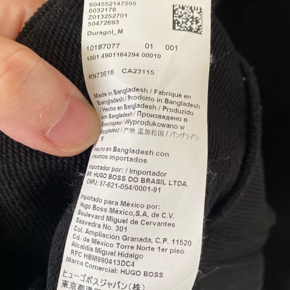 Hugo by Hugo Boss Mens Black Crew Neck Sweatshirt - Picture 12 of 13